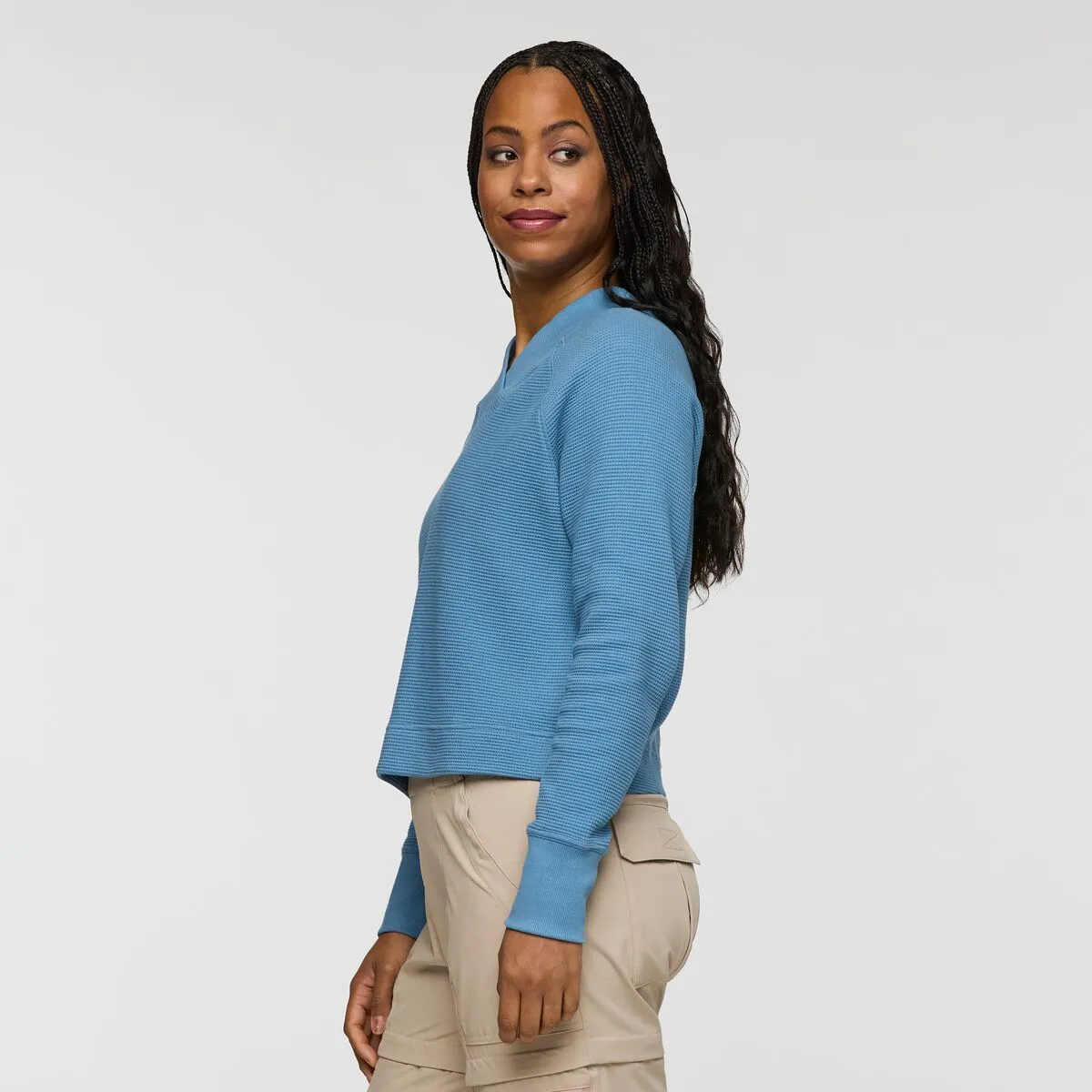 Cotopaxi Atajo t-shirt gaufré femme col V manches longues