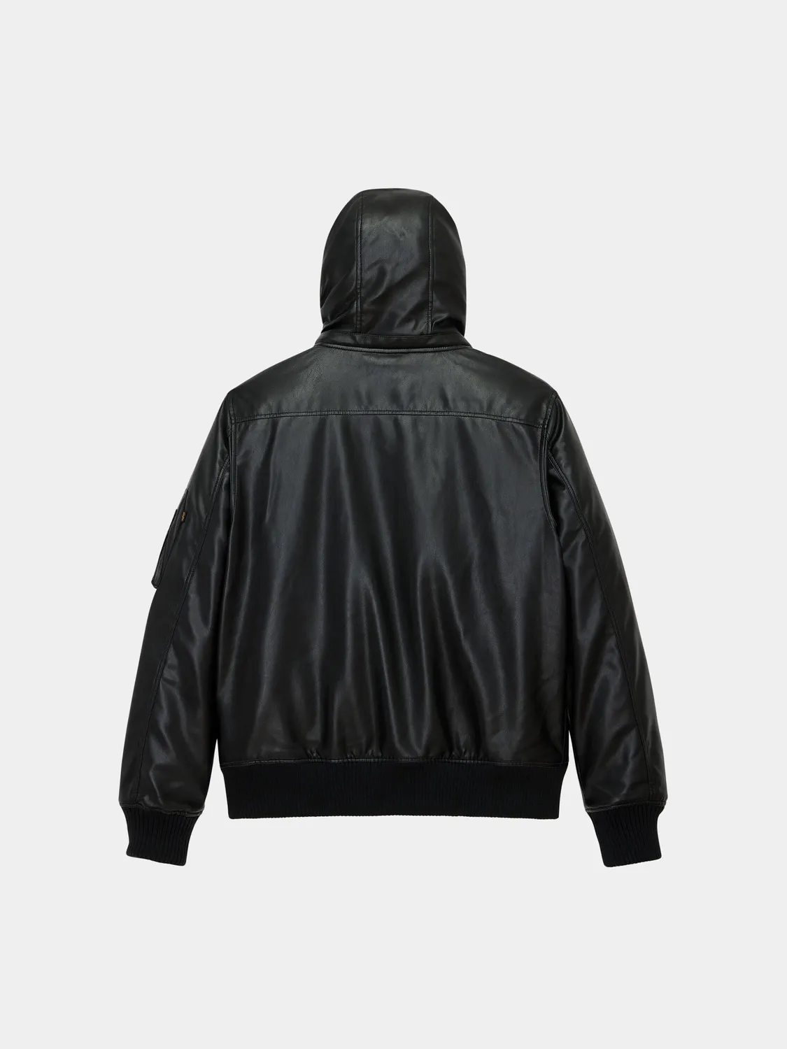 Alpha Industries Flight blouson simili cuir noir à capuche