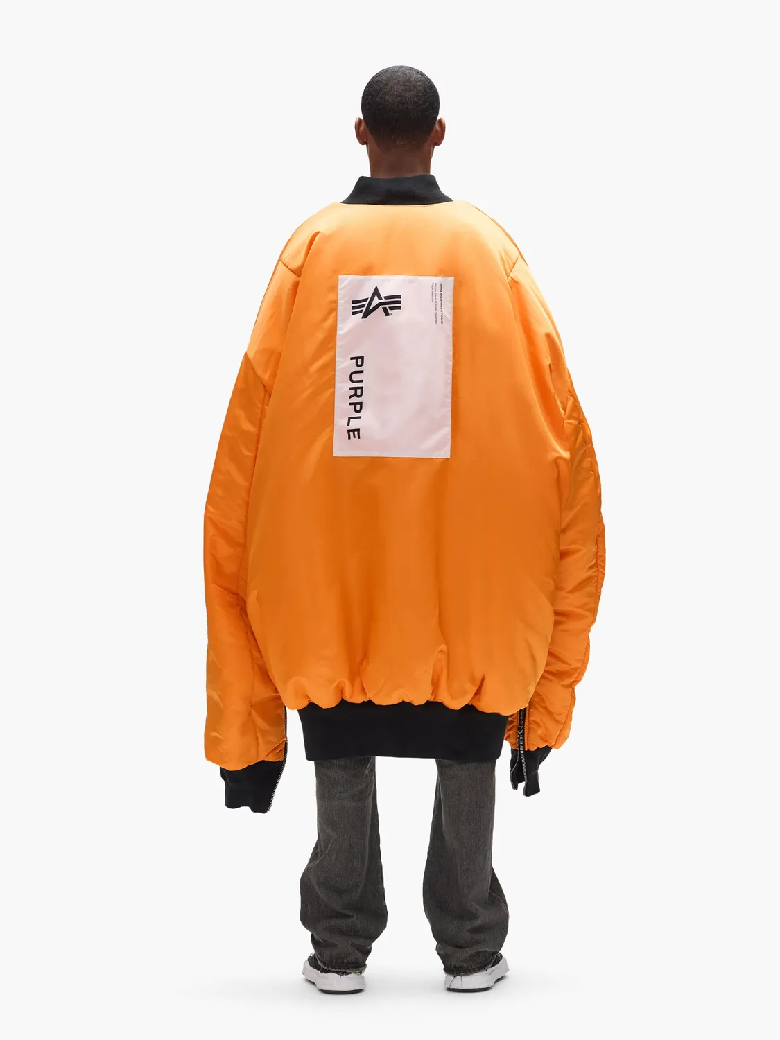 Alpha Industries Purple Giant bomber réversible noir