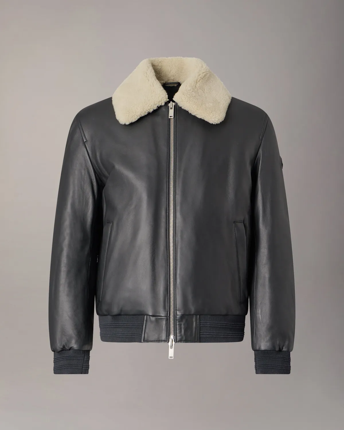 Moose Knuckles Toba bomber cuir noir grand froid
