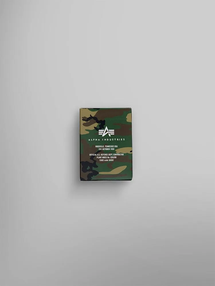 Alpha Industries Playing Cards jeu cartes woodland camo