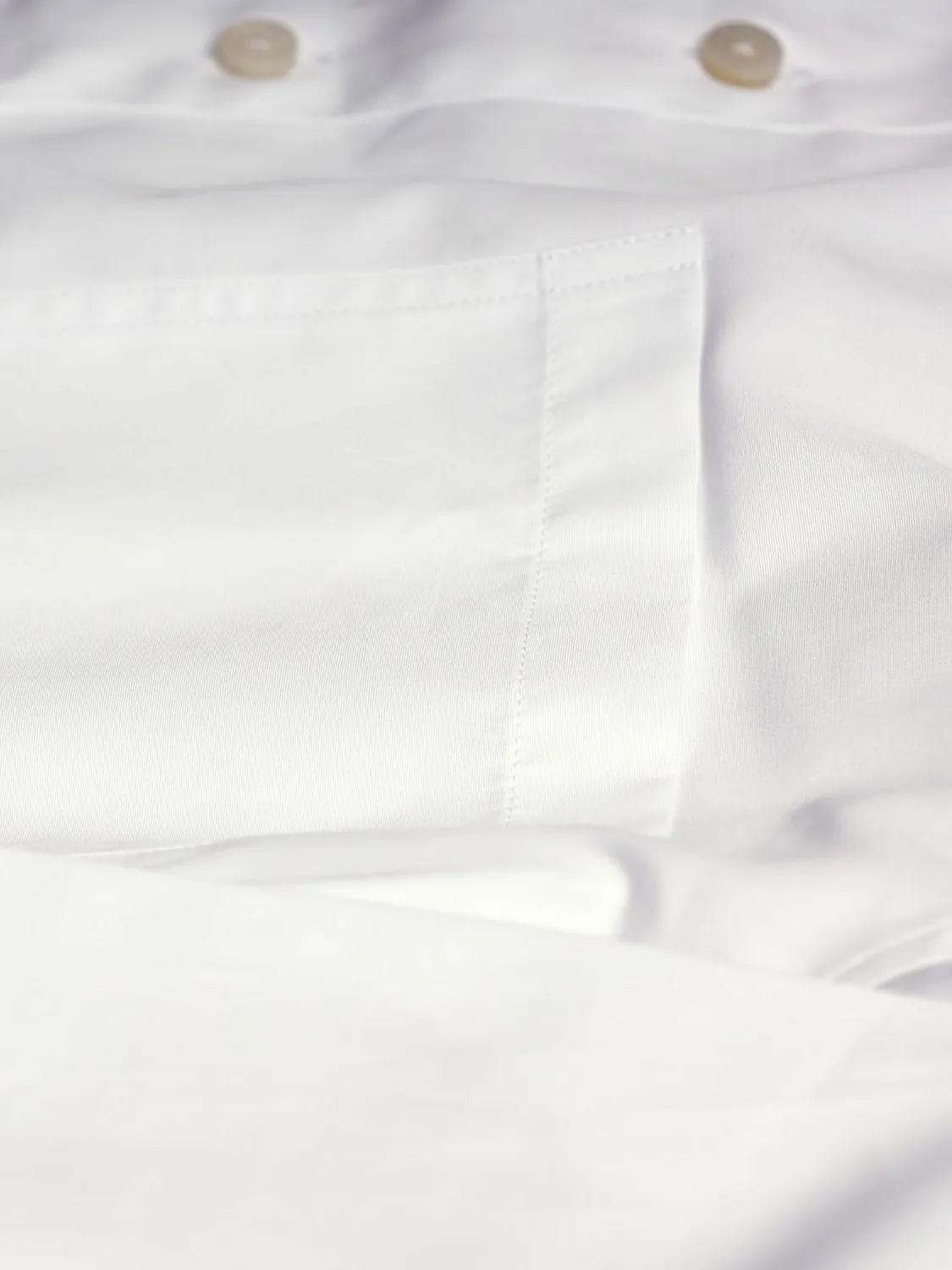 HOLLINGTON col mao popeline blanche chemise coton luxe