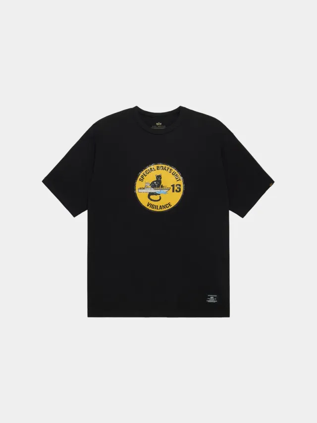 Alpha Industries Relaxed Black Cat T-shirt noir coton