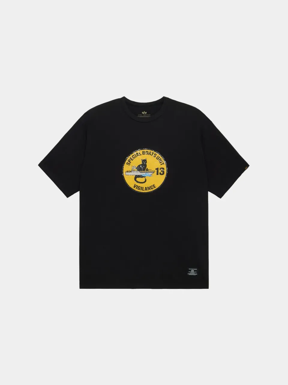 Alpha Industries Relaxed Black Cat T-shirt noir coton