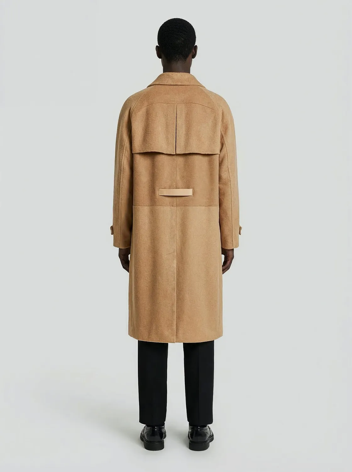 Lebrun trench camel laine cachemire homme droit