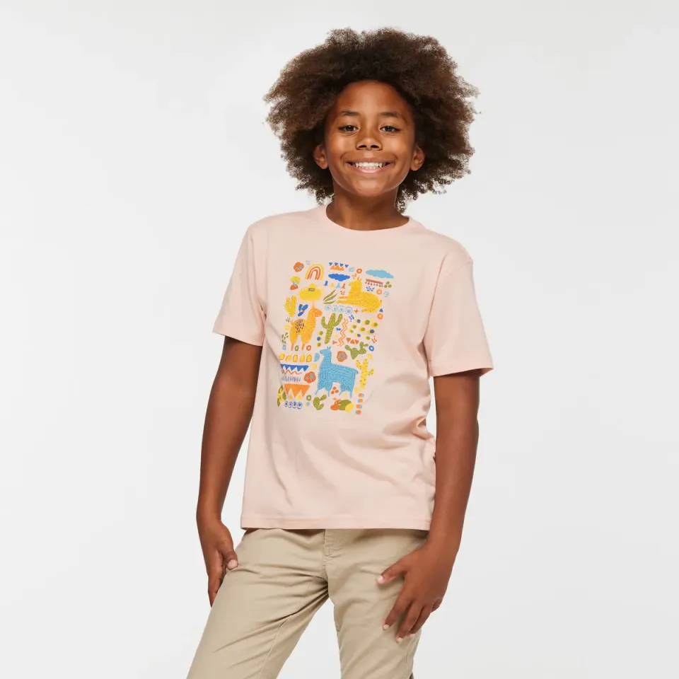Cotopaxi Llama Party T-shirt enfant Rosewood fantaisie