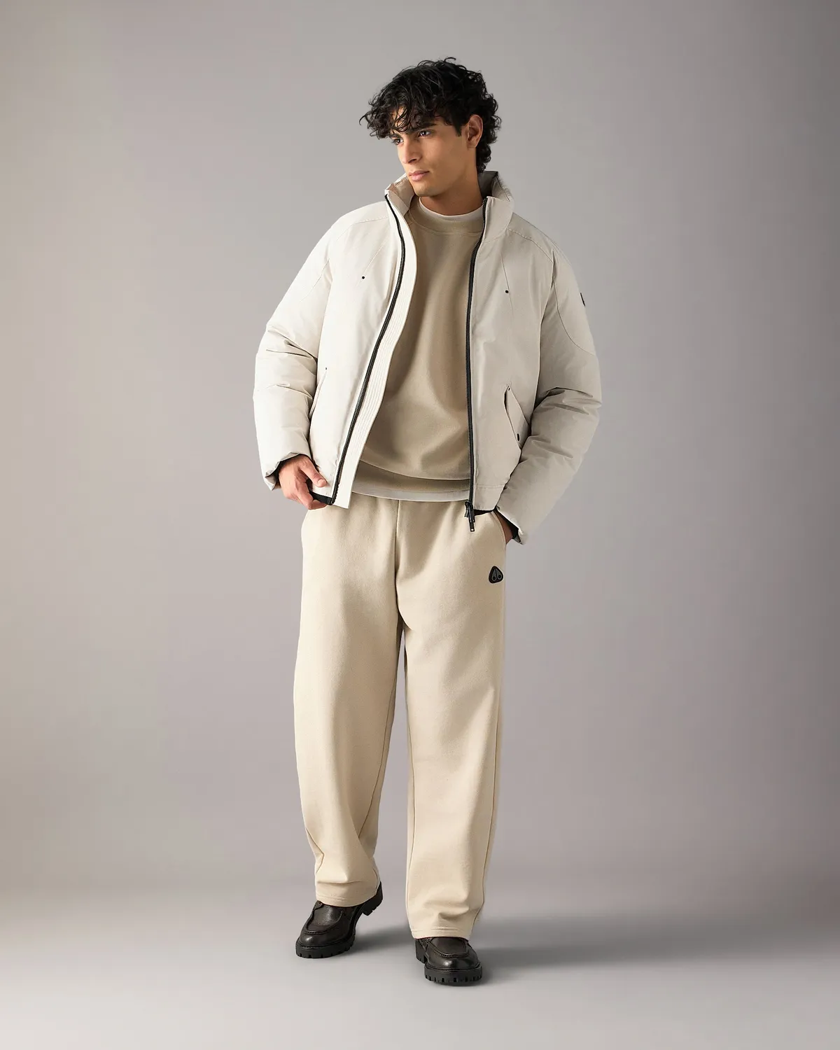 Moose Knuckles West-Ed Veste Trucker Duvet Alabaster