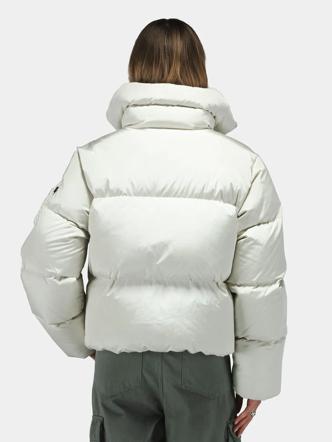 Alpha Industries Sierra doudoune courte femme blanc dune