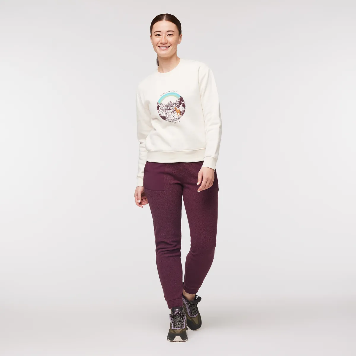Cotopaxi Traveling Llama Crew sweat femme Bone doux