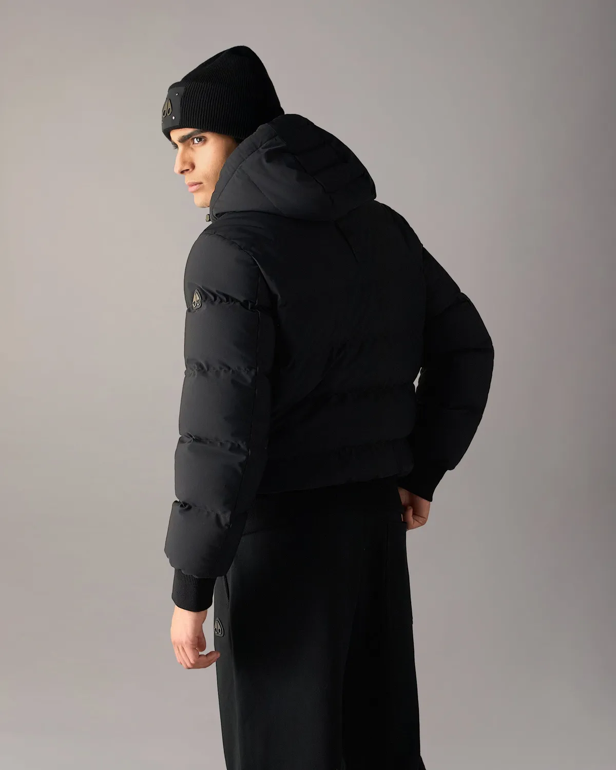 Moose Knuckles Soho Down Bomber blouson noir homme en duvet