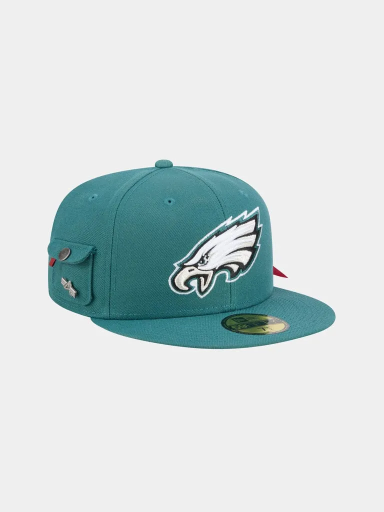 Alpha Industries 59Fifty Philadelphia Eagles casquette fitted teal