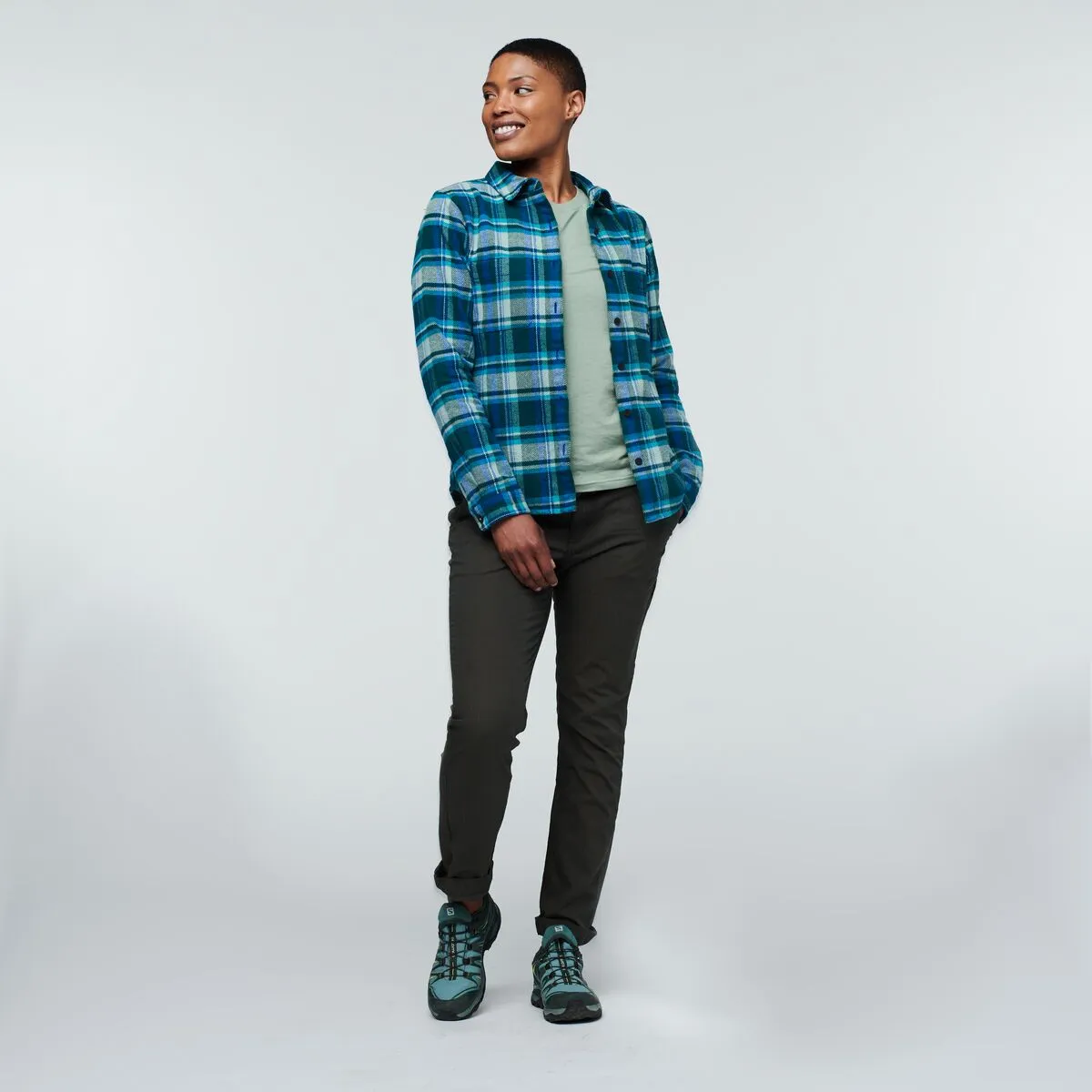 Cotopaxi Mero chemise flanelle femme coton bio à carreaux