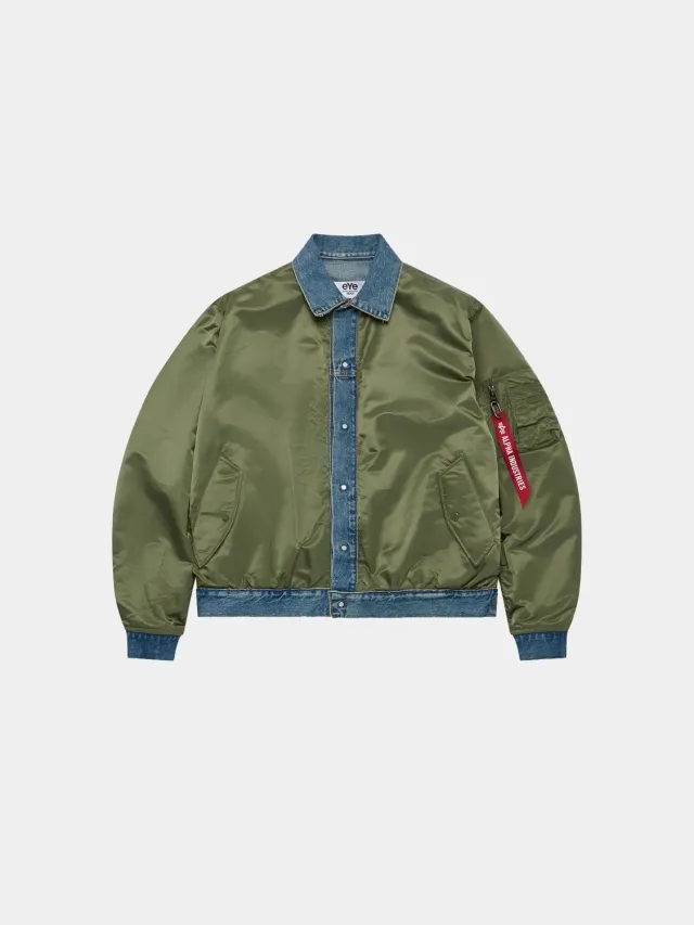 Alpha Industries Junya Watanabe MA-1 bomber Sage réversible nylon