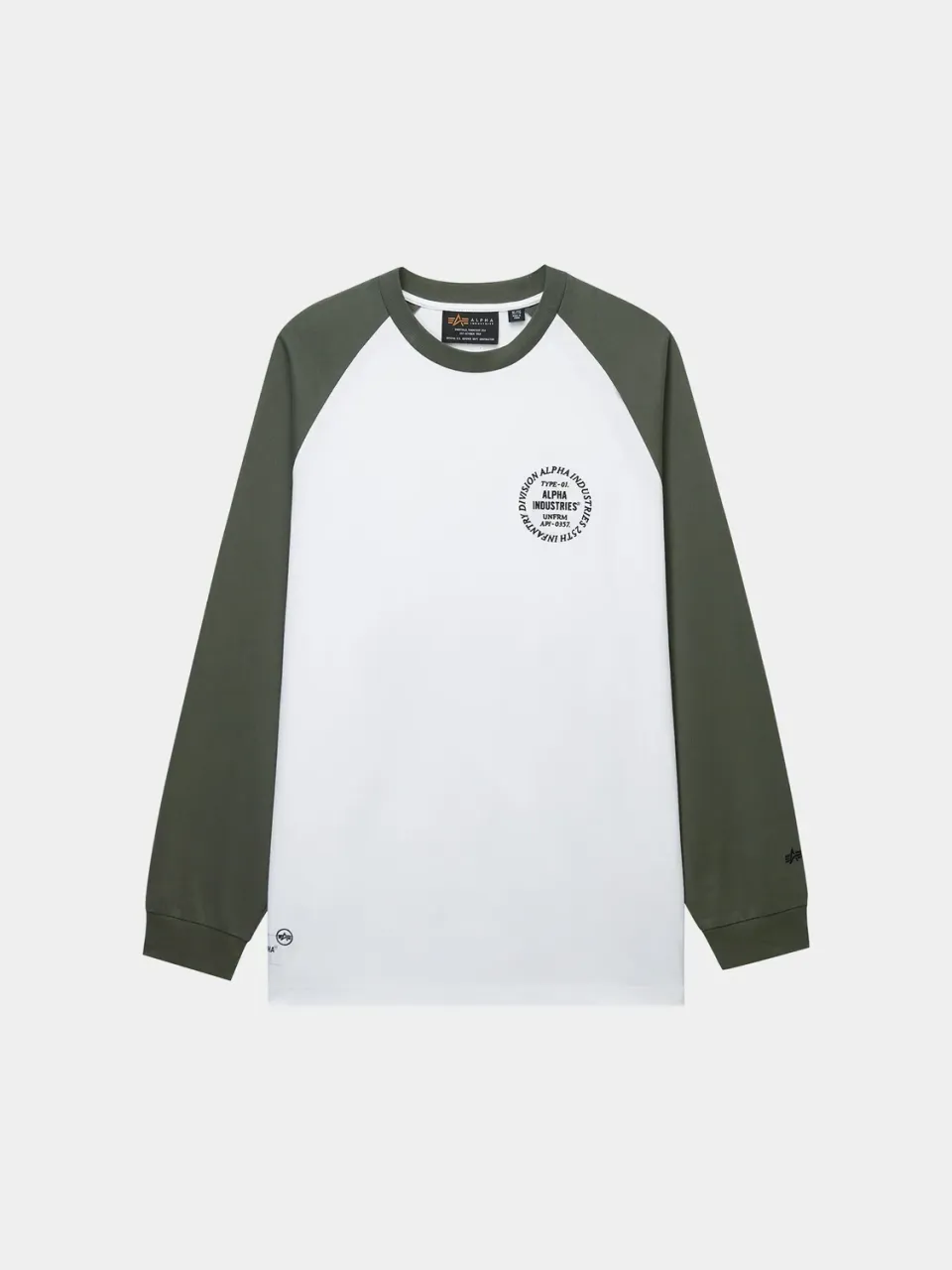 Alpha Industries UNFRM Raglan t-shirt manches longues vert coton