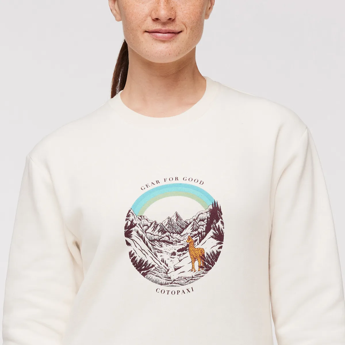 Cotopaxi Traveling Llama Crew sweat femme Bone doux