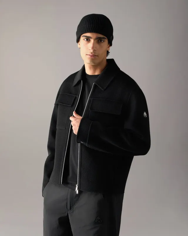 Moose Knuckles Jacques veste laine noire chic