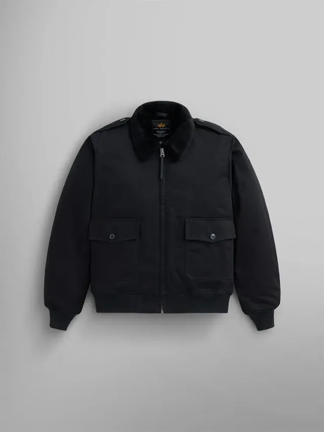 Alpha Industries B-10 bomber noir coton satiné