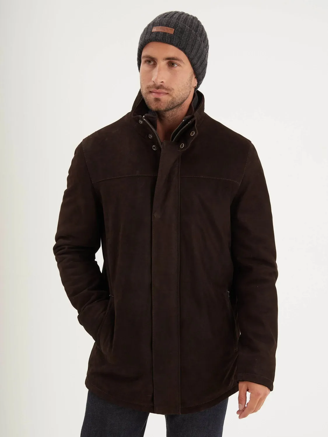 DAYTONA Balzac Madison veste cuir homme marron nubuck