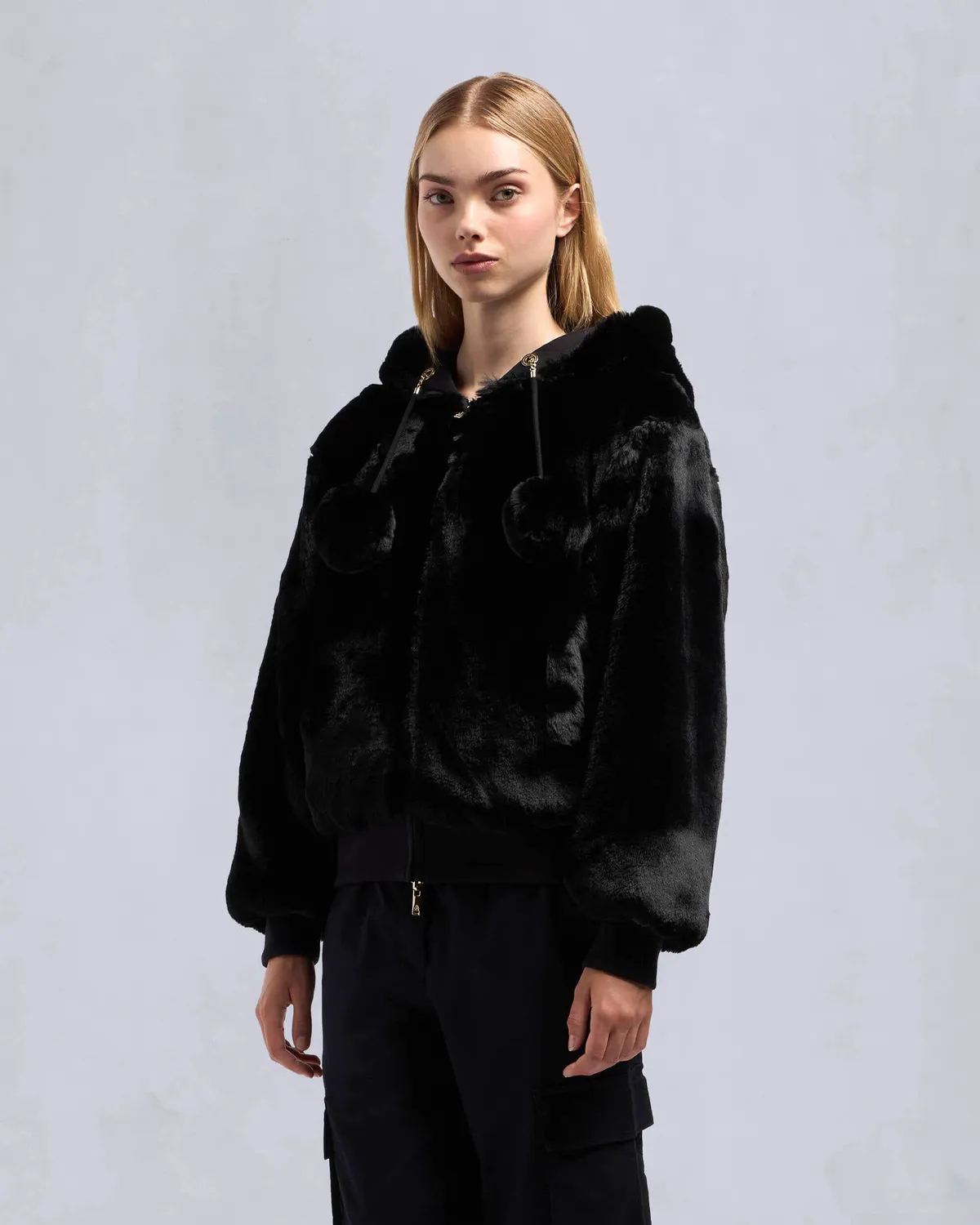 Moose Knuckles Gold Mealy Bunny hoodie noir réversible