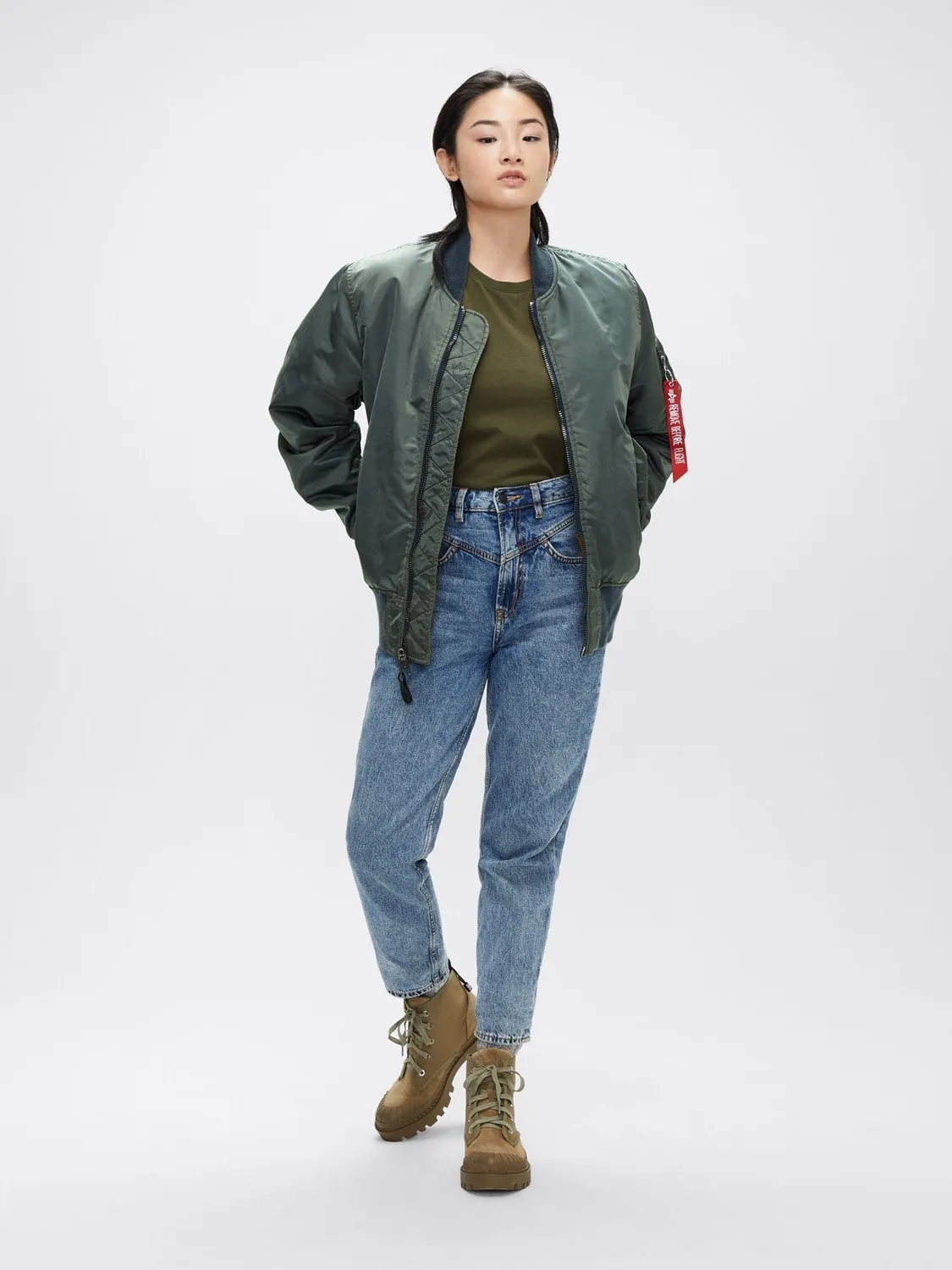 Alpha Industries MA-1 Battlewash bomber réversible teal vintage
