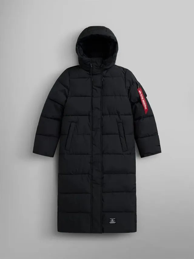 Alpha Industries Sierra Parka Femme Noir Matelassé
