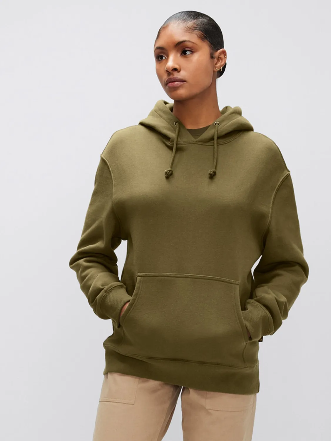 Alpha Industries hoodie sweat olive capuche coton