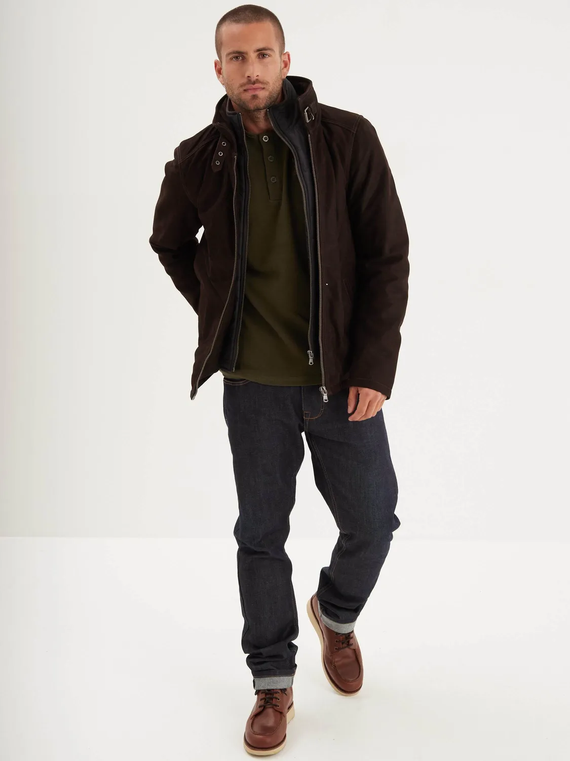 Daytona Ford blouson cuir marron vachette