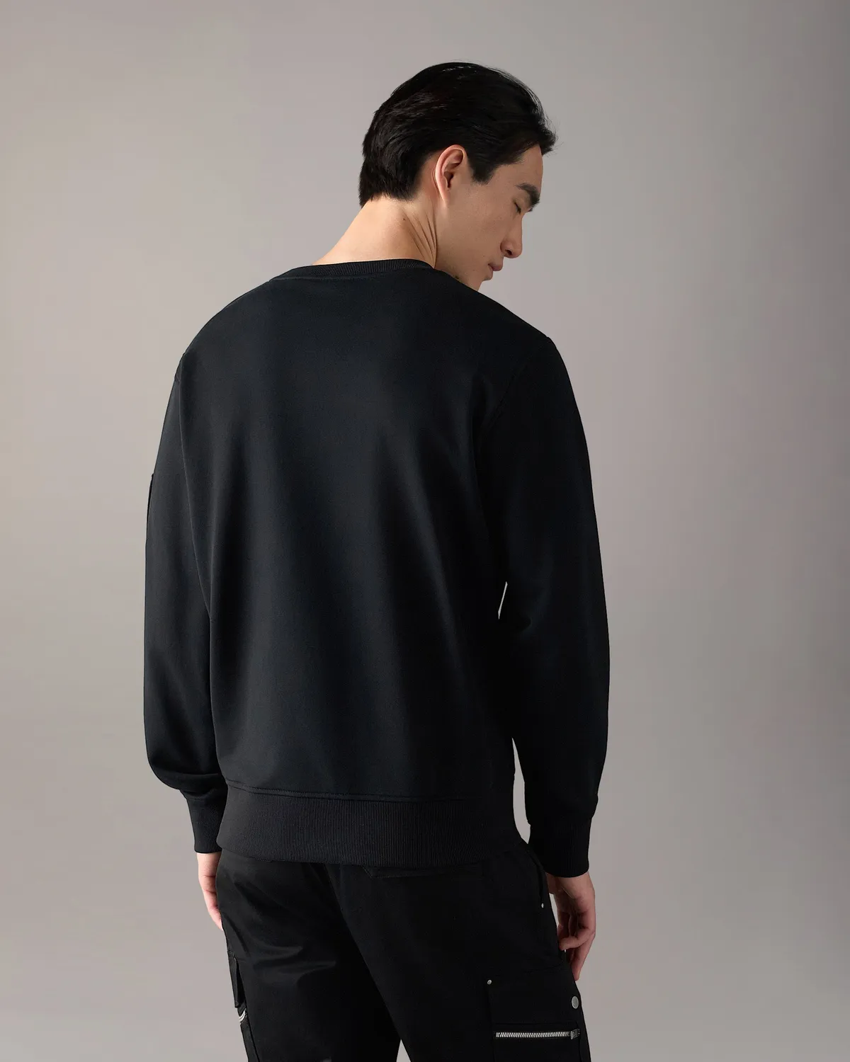 Moose Knuckles Hartsfield Sweat Noir Col Rond
