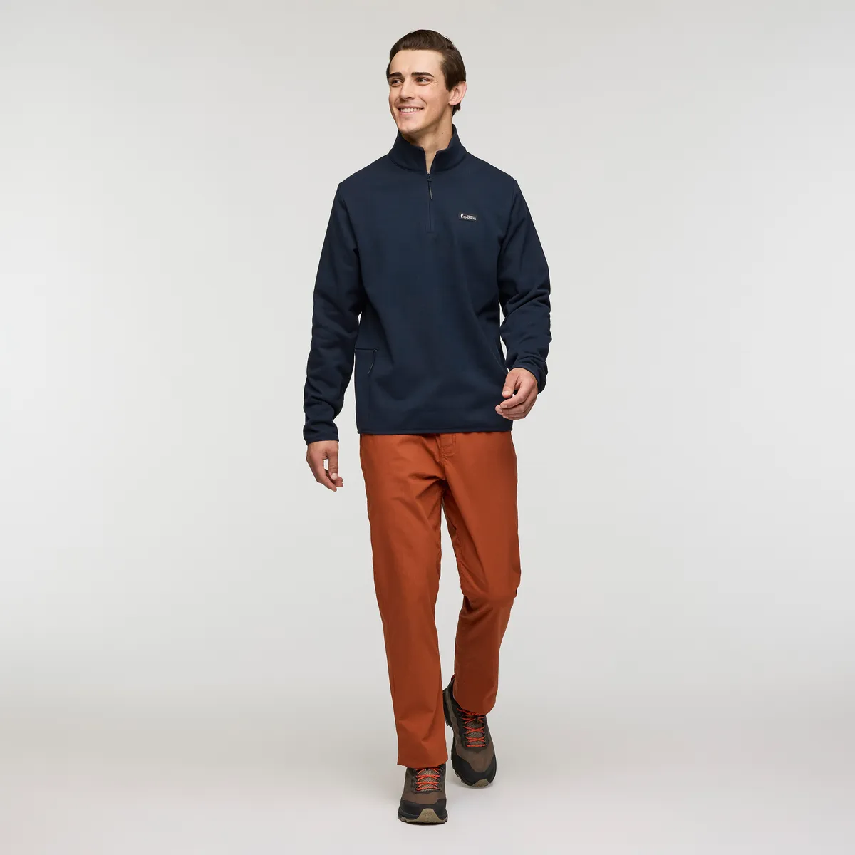 Cotopaxi Envo pull polaire homme gris col zippé recyclé