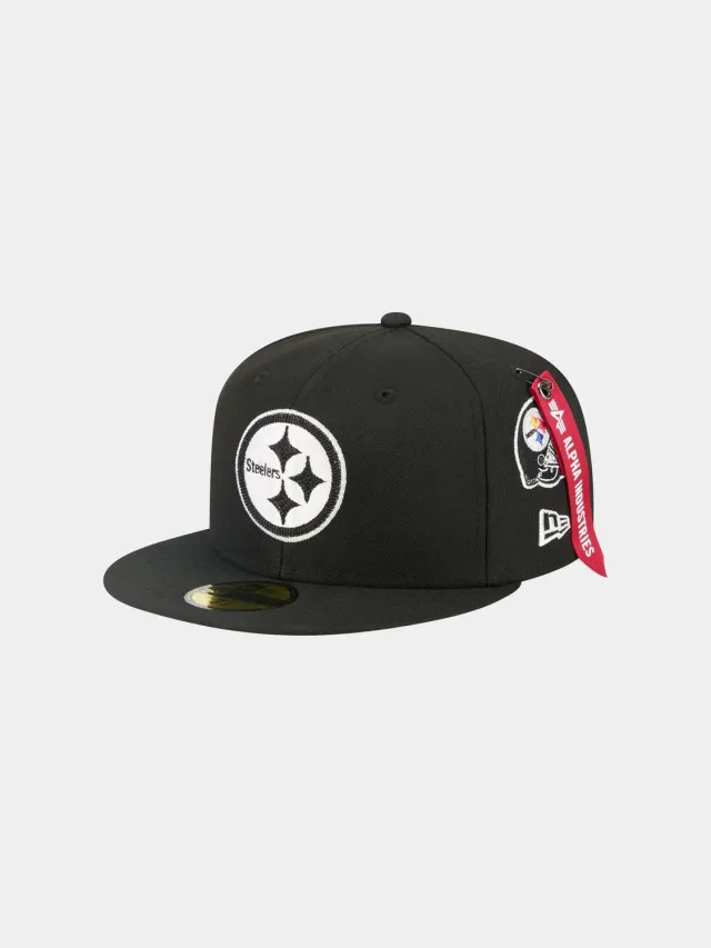 Steelers x Alpha x New Era 59Fifty casquette fitted noire