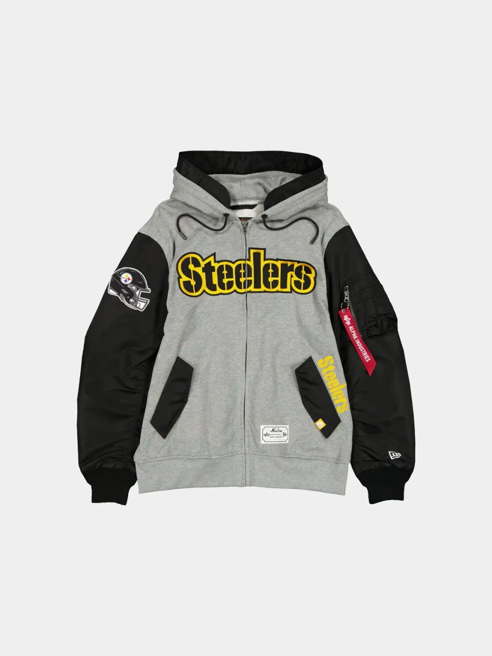 Alpha Industries Steelers MA-1 Zip hoodie coton noir
