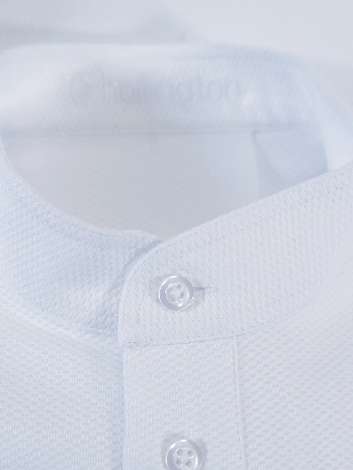 Hollington Deauville chemise coton blanc col mao S-3XL