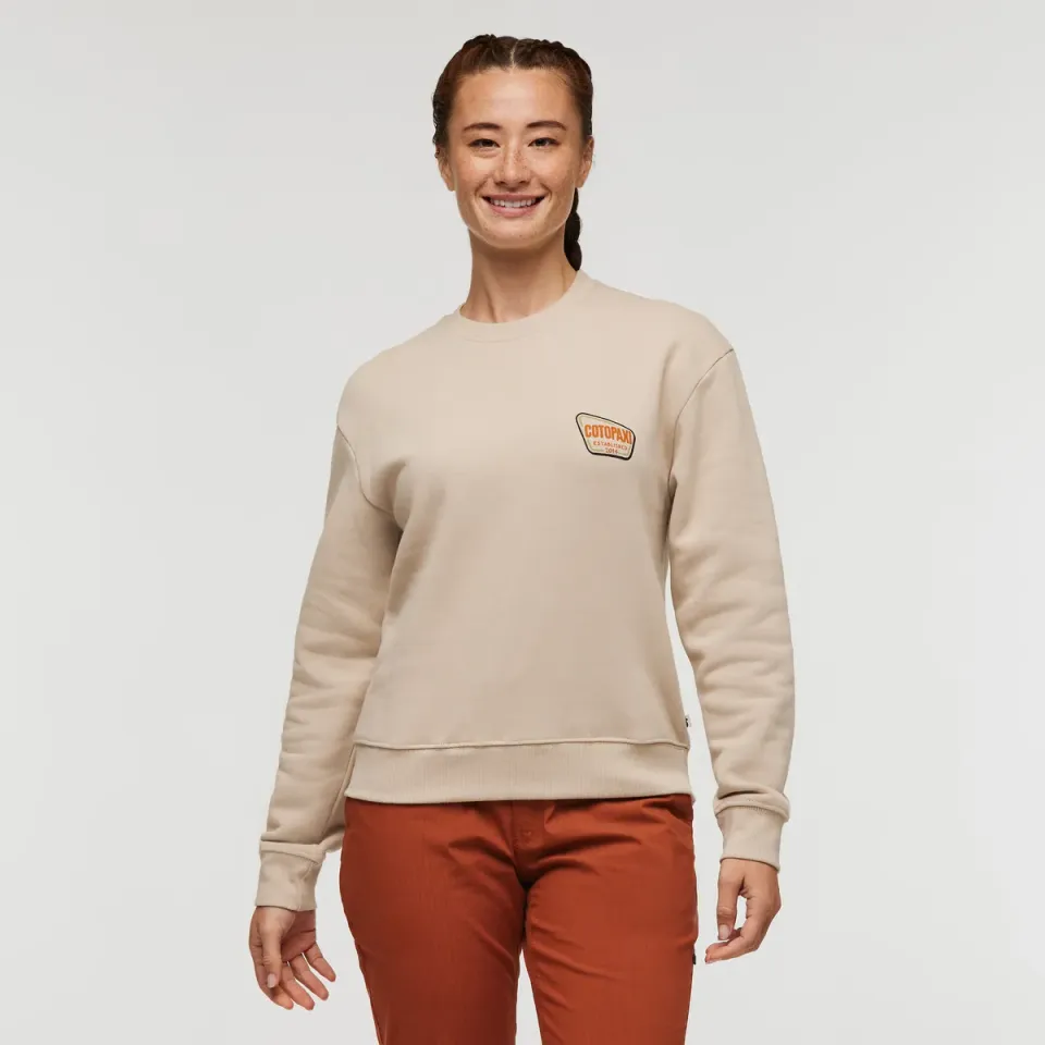 Cotopaxi Camp Life Crew sweat femme Oatmeal coton bio