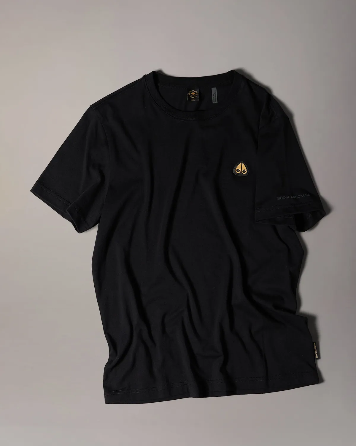 Moose Knuckles Crescent T-Shirt Homme Noir Coton Luxe